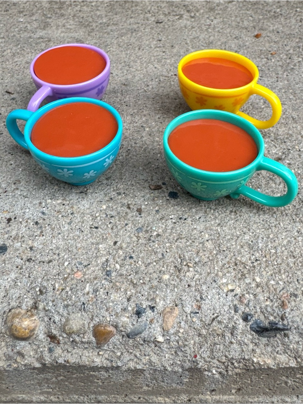Set of 4 Small Replacement Tea Cups Mad Tea Party Game Pieces Disney‎